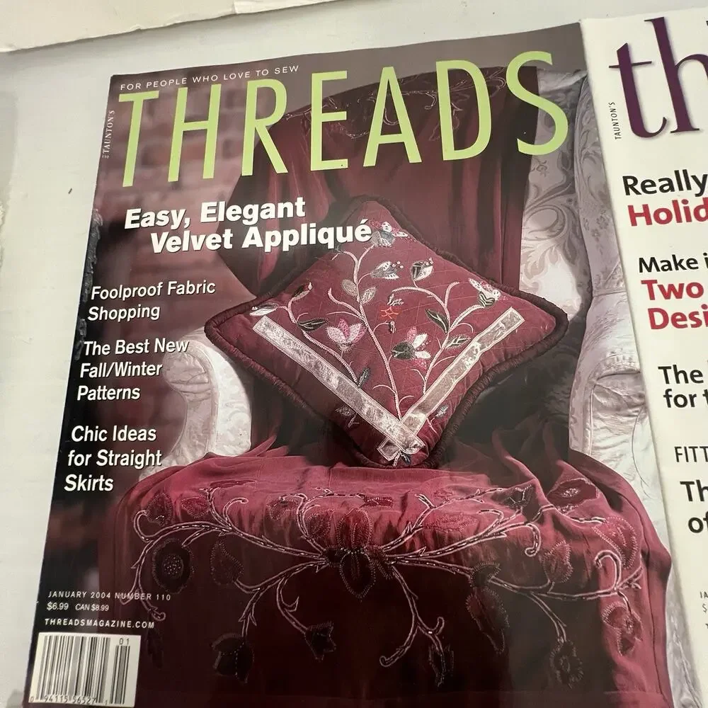 Threads Magazine' For People Who Love To Sew' Tailoring Quilting Fashion Crafts